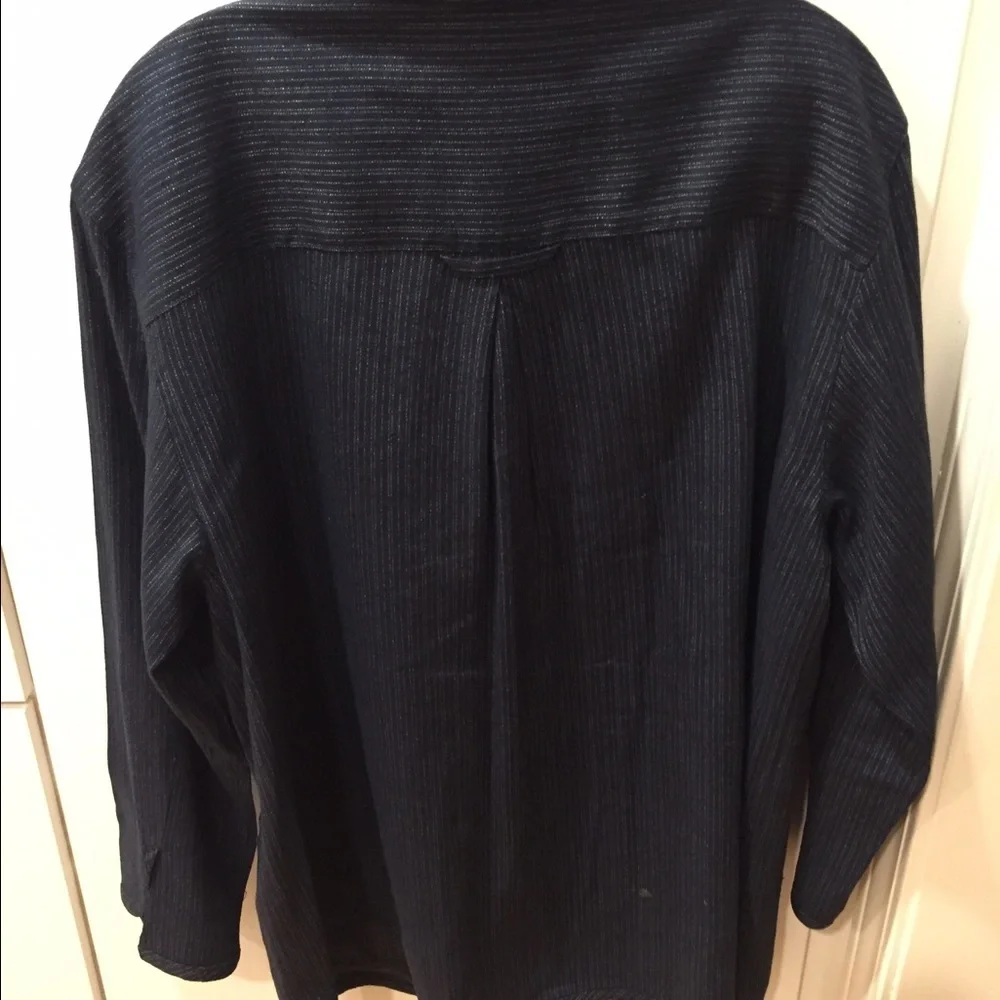 Liz Claiborne navy pinstripes